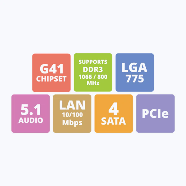 Zebronics Zeb-G41-D3, LGA 775 Socket | Motherboard
