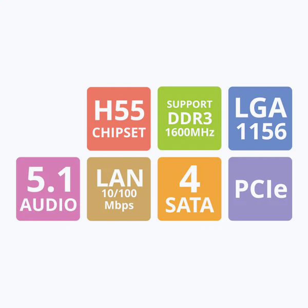 Zebronics Zeb-H55,socket 1156 | Motherboard