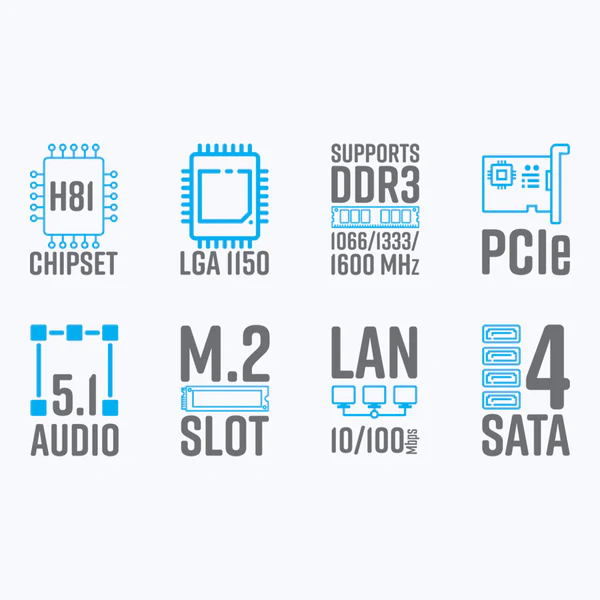 Zebronics ZEB-H81M2 - LGA 1150 SOCKET | Motherboard