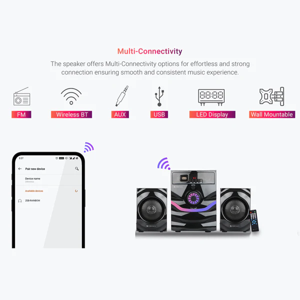 Zebronics Zeb-Rainbow Speakers