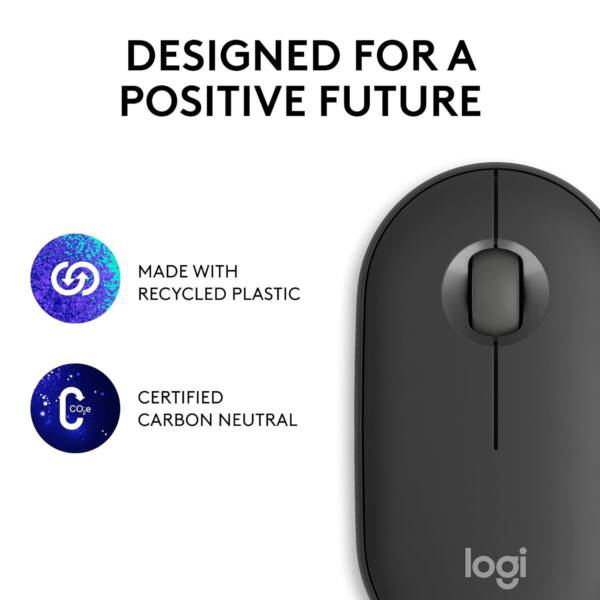 Logitech Pebble Mouse 2 M350s Slim Bluetooth Wireless Mouse